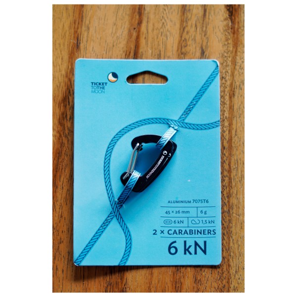 Ticket to the Moon - Lightest Carabiner 6kN - Pair - Mosquetón cierre instantáneo