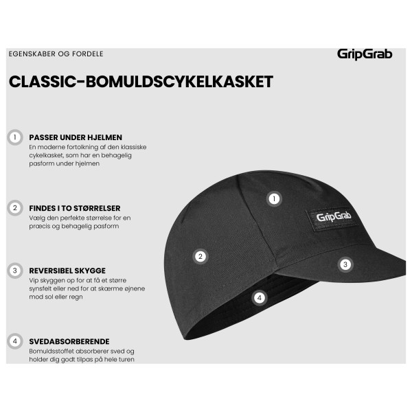 GripGrab - Classic Cotton Cycling Cap - Cykelmössa