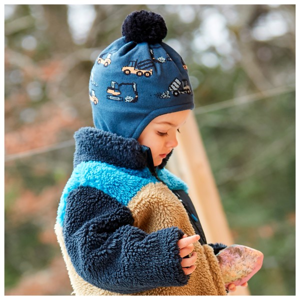 maximo - Boy's Hat Construction Vehicles Sewn Out with Pompom - Gorro
