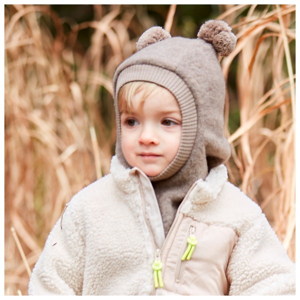 maximo - Kid's Mini Slouch Hat Pointed and Pompom Fleece - Gorro