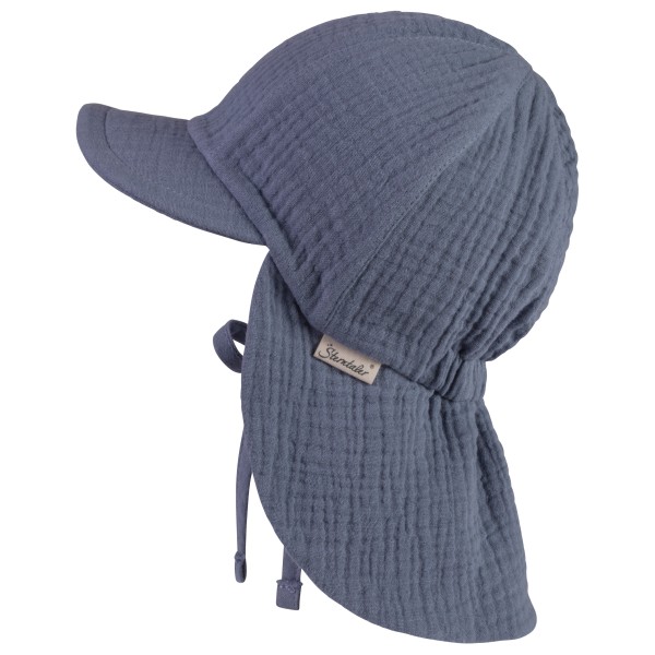 Sterntaler - Kids' Peaked Cap with Neck Flap - Muslin, Tie - Lippalakki