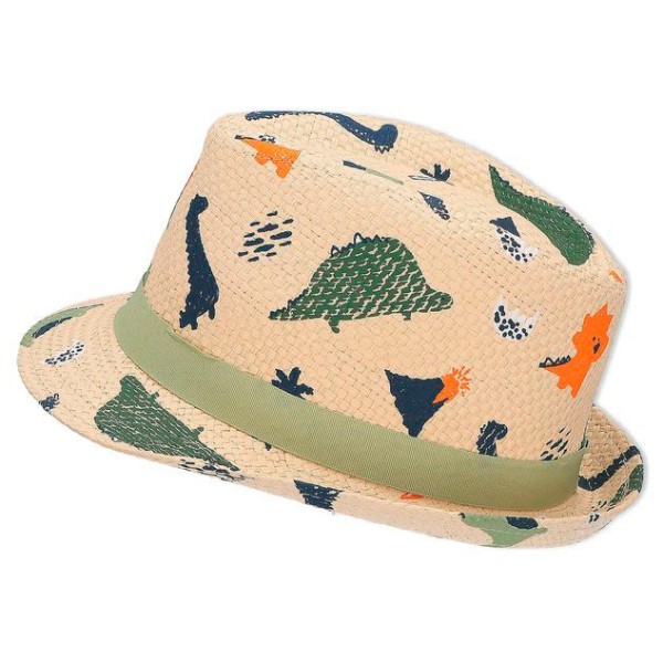 Sterntaler - Kids' Straw Hat - Dinosaur - Cappello