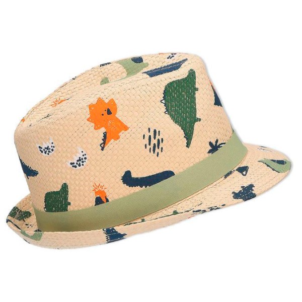 Sterntaler - Kids' Straw Hat - Dinosaur - Sombrero