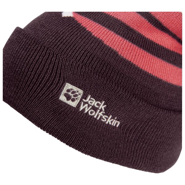 Jack Wolfskin - Kid's Stripy Pompom Beanie - Hue