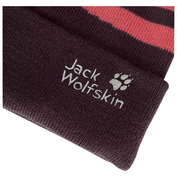Jack Wolfskin - Kid's Stripy Pompom Beanie - Hue