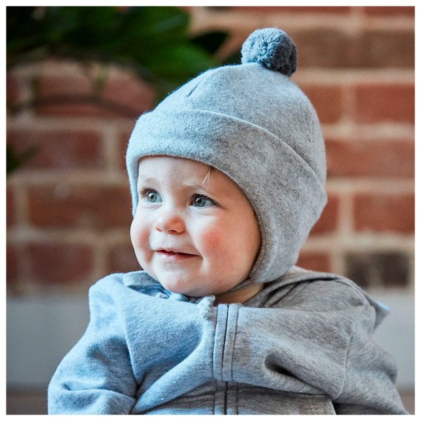 maximo - Kids' Mini Beanie with Pom-pom and Tie - Berretto