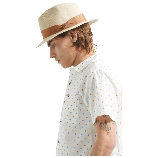 Brixton - Roma Straw Packable Fedora - Hoed