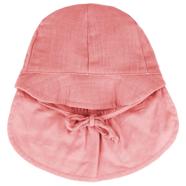 maximo - Baby's Peak Cap with Tie + Muslin Neck Protector - Keps