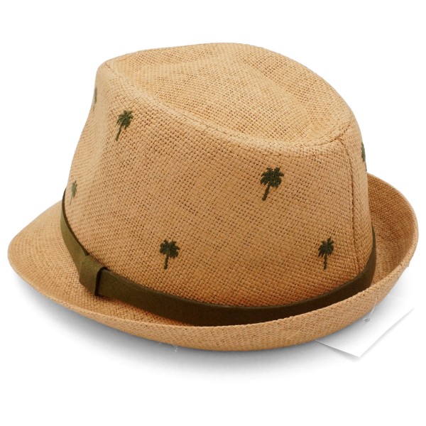 maximo - Boy's Trilby - Palm Tree Lining - Cappello