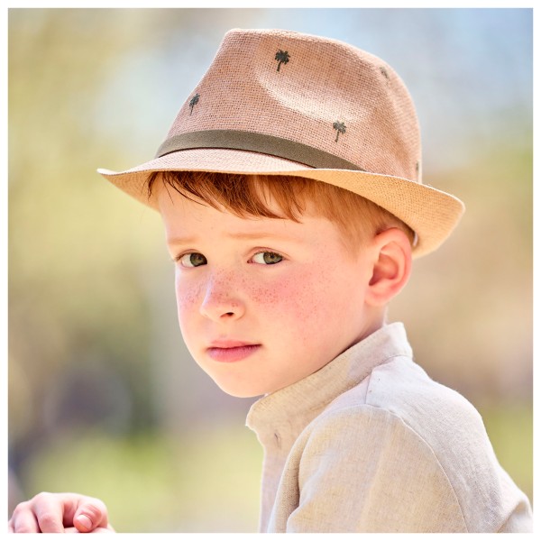 maximo - Boy's Trilby - Palm Tree Lining - Cappello