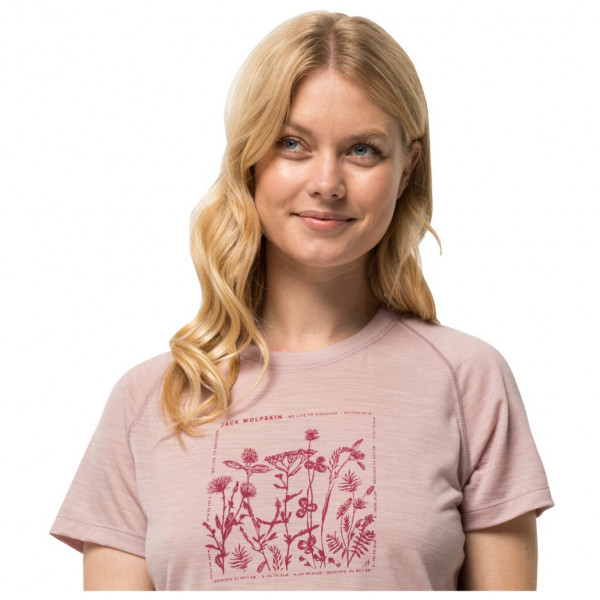 Jack Wolfskin - Women's Kammweg Graphic S/S - Merinoshirt
