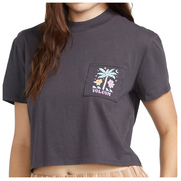 Volcom Pocket Dial Tee, Maglietta Donna In Cotone Biologico, Girocollo Con Tasca, Traspirante, Taglio Moderno, Vari Colori