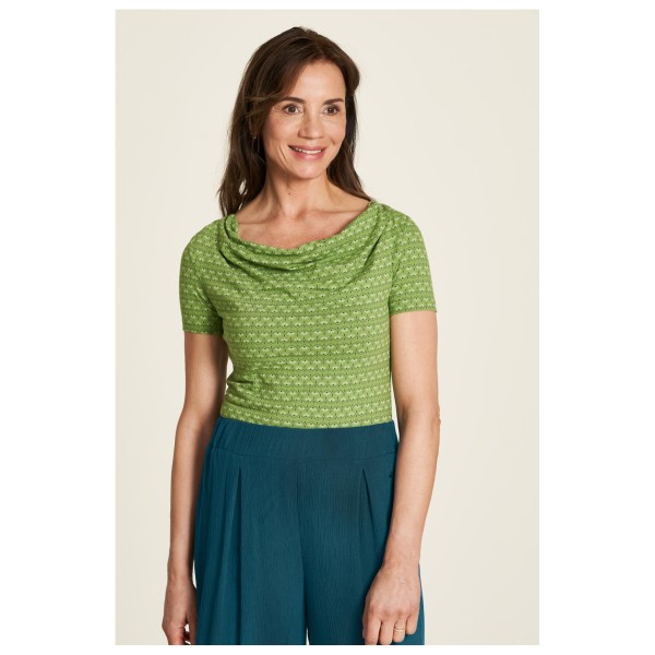 Tranquillo - Women's Stretch-Jersey mit Wasserfallausschnitt - Camiseta de manga corta