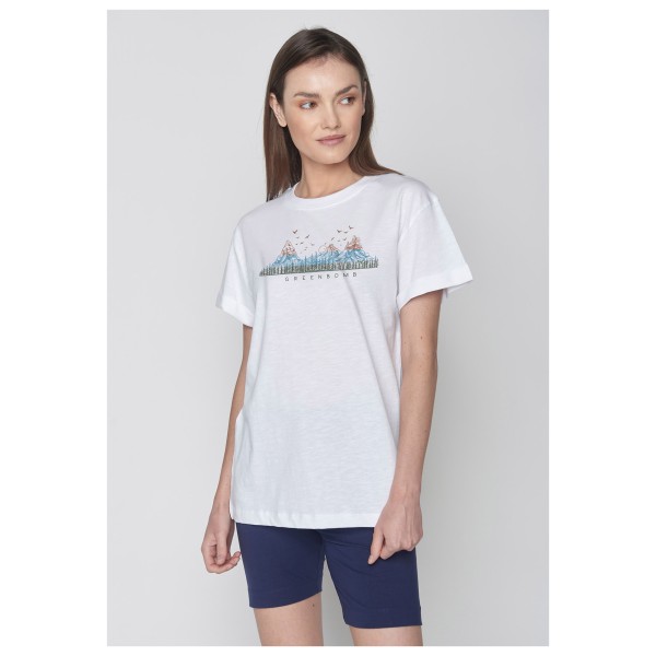 GreenBomb - Women's Nature Mountain Colours Stop - T-Shirts - Camiseta de manga corta