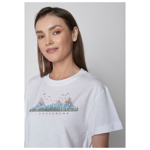 GreenBomb - Women's Nature Mountain Colours Stop - T-Shirts - Camiseta de manga corta