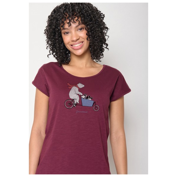 GreenBomb - Women's Bike Cargo Bear Cool T-Shirt Cotton - Camiseta de manga corta