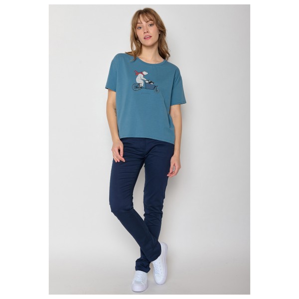 GreenBomb - Women's Bike Cargo Bear Feel T-Shirt Cotton - Camiseta de manga corta