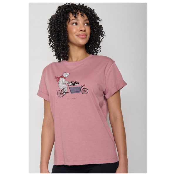 GreenBomb - Women's Bike Cargo Bear Stop T-Shirt Cotton - Camiseta de manga corta