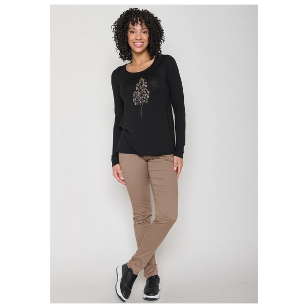 GreenBomb - Women's Nature Fall Leaves Mind L/S - Camiseta de manga larga