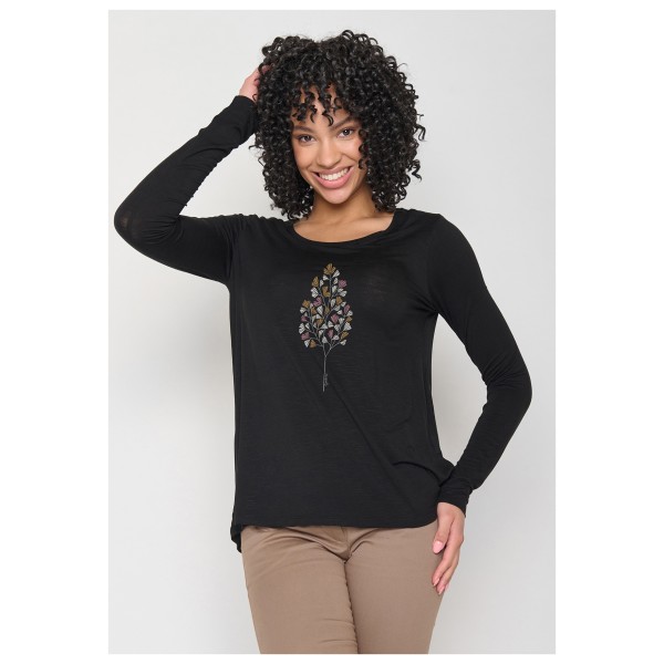GreenBomb - Women's Nature Fall Leaves Mind L/S - Camiseta de manga larga