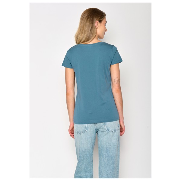 GreenBomb - Women's Animal Sloth Waves Loves T-Shirt - Camiseta de manga corta