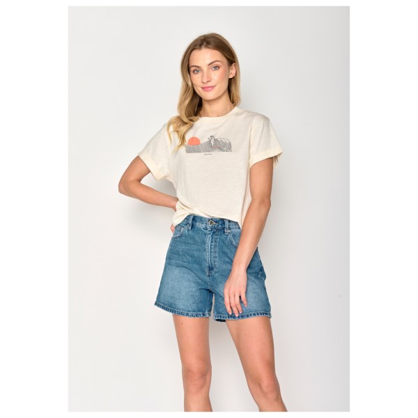 GreenBomb - Women's Animal Sloth Waves Stop T-Shirt - Camiseta de manga corta