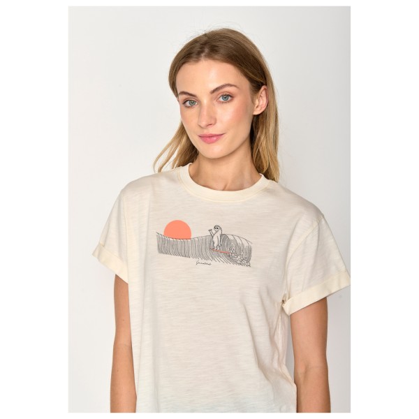 GreenBomb - Women's Animal Sloth Waves Stop T-Shirt - Camiseta de manga corta