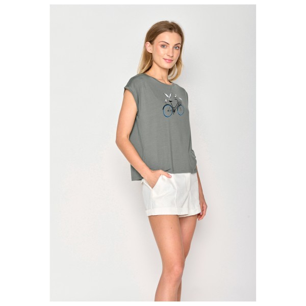 GreenBomb - Women's Bike Seagulls Timid Top - Camiseta de manga corta