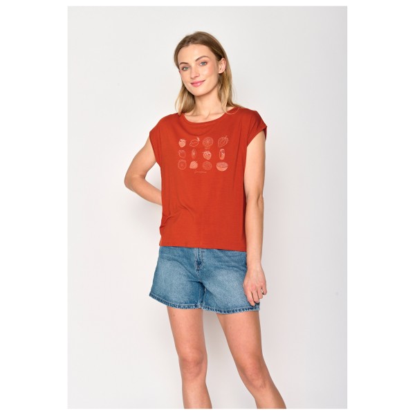 GreenBomb - Women's Bike Strawberry Timid Top - Camiseta de manga corta