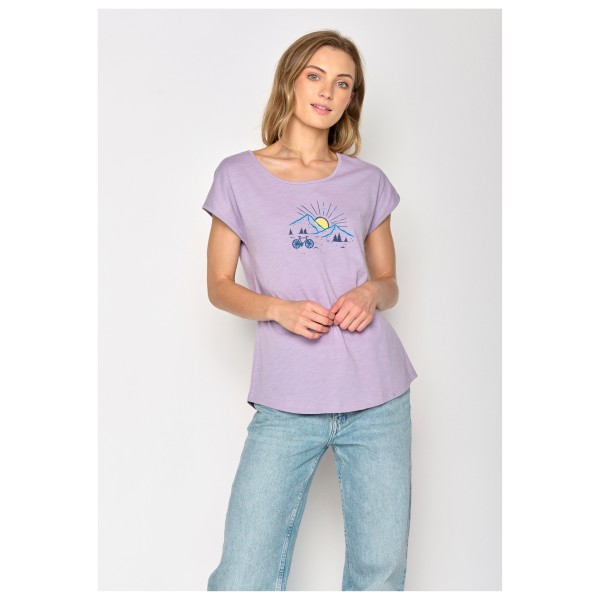 GreenBomb - Women's Nature Sunset Ride Cool T-Shirt - Camiseta de manga corta