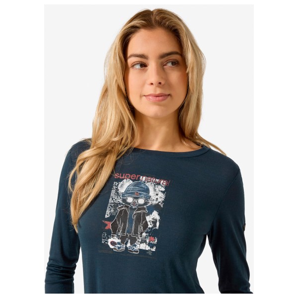 super.natural - Women's Crazy Mouse L/S - Merinotröja