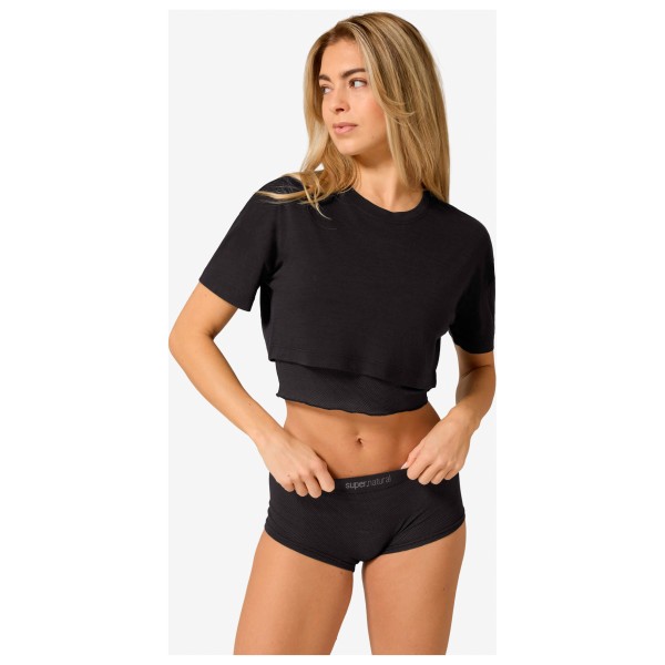 super.natural - Women's Crop Tee - Merinotröja