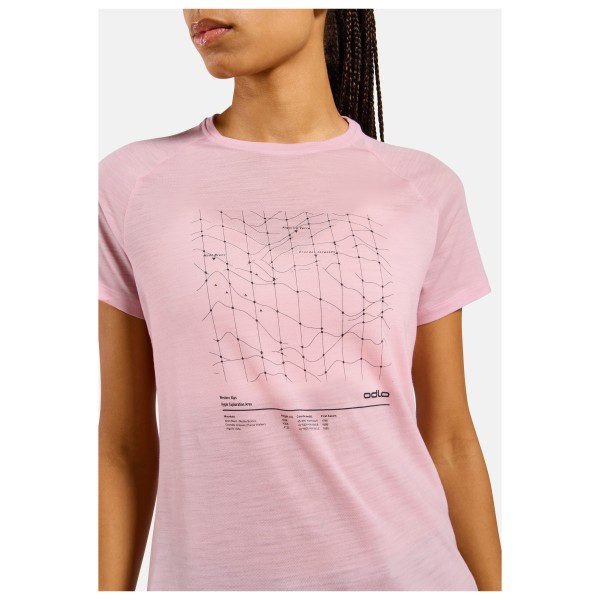 Odlo - Women's Merino Tencel Hyper Map Crew Neck S/S - Merino shirt