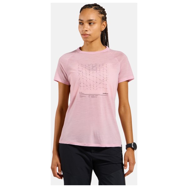 Odlo - Women's Merino Tencel Hyper Map Crew Neck S/S - Merinoshirt