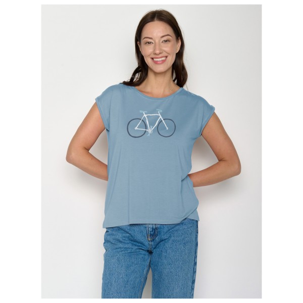 GreenBomb - Women's Bike Handdrawn Timid - Camiseta de manga corta