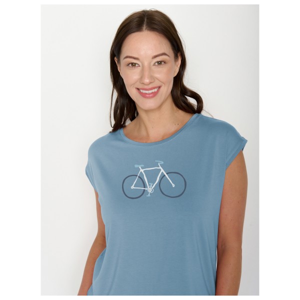 GreenBomb - Women's Bike Handdrawn Timid - Camiseta de manga corta