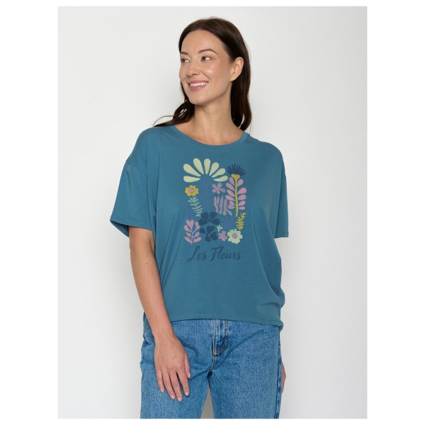 GreenBomb - Women's Les Fleurs Feel T-Shirt - Camiseta de manga corta