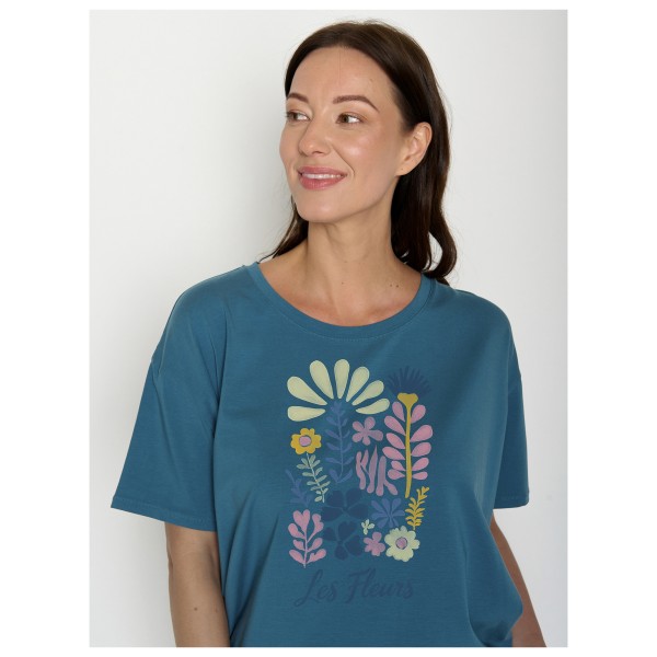 GreenBomb - Women's Les Fleurs Feel T-Shirt - Camiseta de manga corta