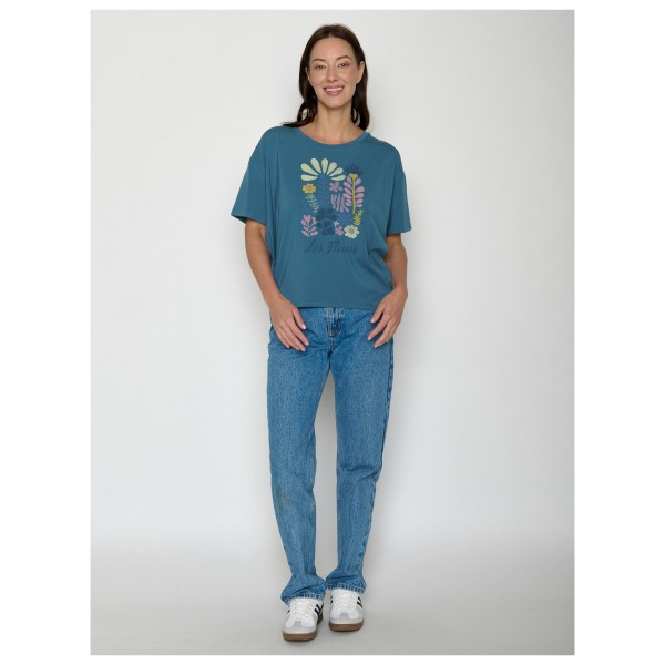 GreenBomb - Women's Les Fleurs Feel T-Shirt - Camiseta de manga corta
