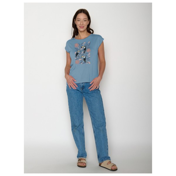 GreenBomb - Women's Tucan Flower Timid - Camiseta de manga corta
