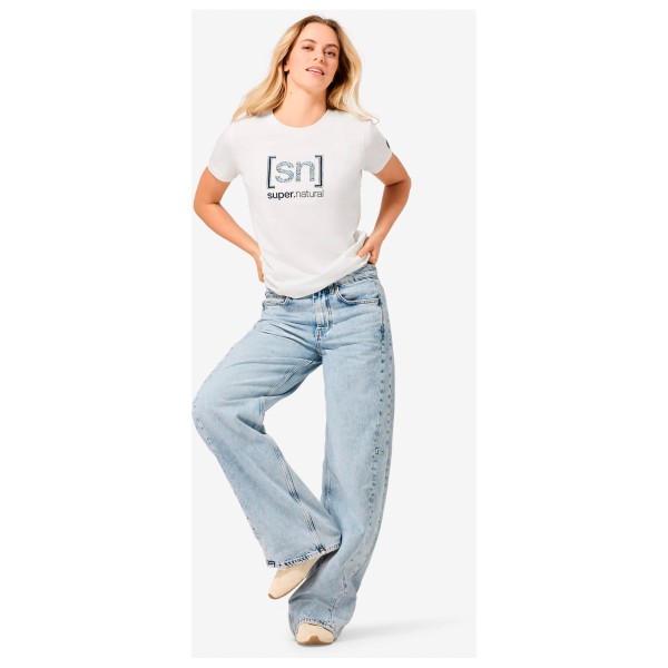 super.natural - Women's Logo SN Bandana Bio Cotton Tee - Camiseta de merino