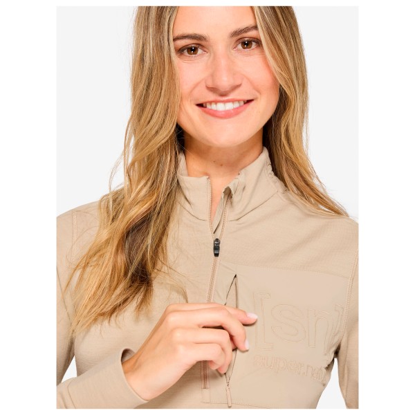 super.natural - Women's Shoulder Guard 1/4 Zip - Longsleeve