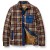 Color Rich Navy / Caramel Check