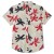 Off White / Black / Red Palm Floral