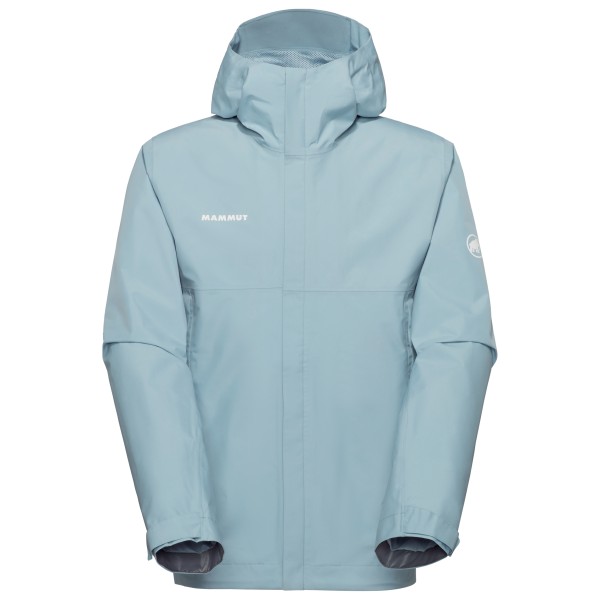 Mammut - Treeline Light Hardshell Hooded Jacket - Regenjacke Gr S türkis/grau