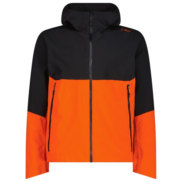 Regenjacke CMP Jacket Fix Hood 2 Layer Herren (Gr 54 |schwarz |wasserdicht)