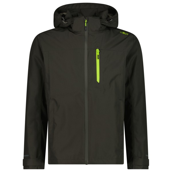 CMP Jacket Fix Hood Ripstop Regenjacke Men (Größe 54 |schwarz |wasserdicht)