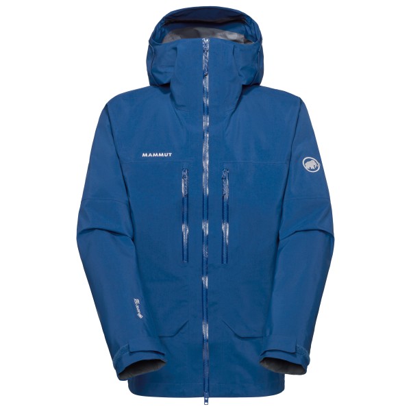 Mammut Crater Pro Hardshell Hooded Jacket Regenjacke Herren Hochtouren (Gr XL |blau |wasserdicht)