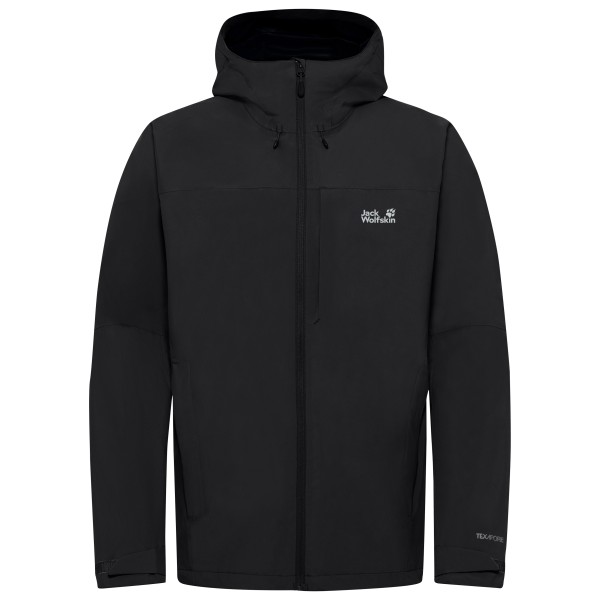 Regenjacke Jack Wolfskin Tempest 2L Jacket Herren (Gr XL |schwarz |wasserdicht)