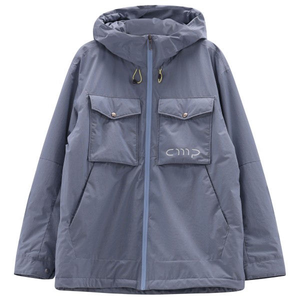 CMP Jacket Fix Hood with Chest Pockets Regenjacke Herren (Gr XXL |grau/blau |wasserdicht)